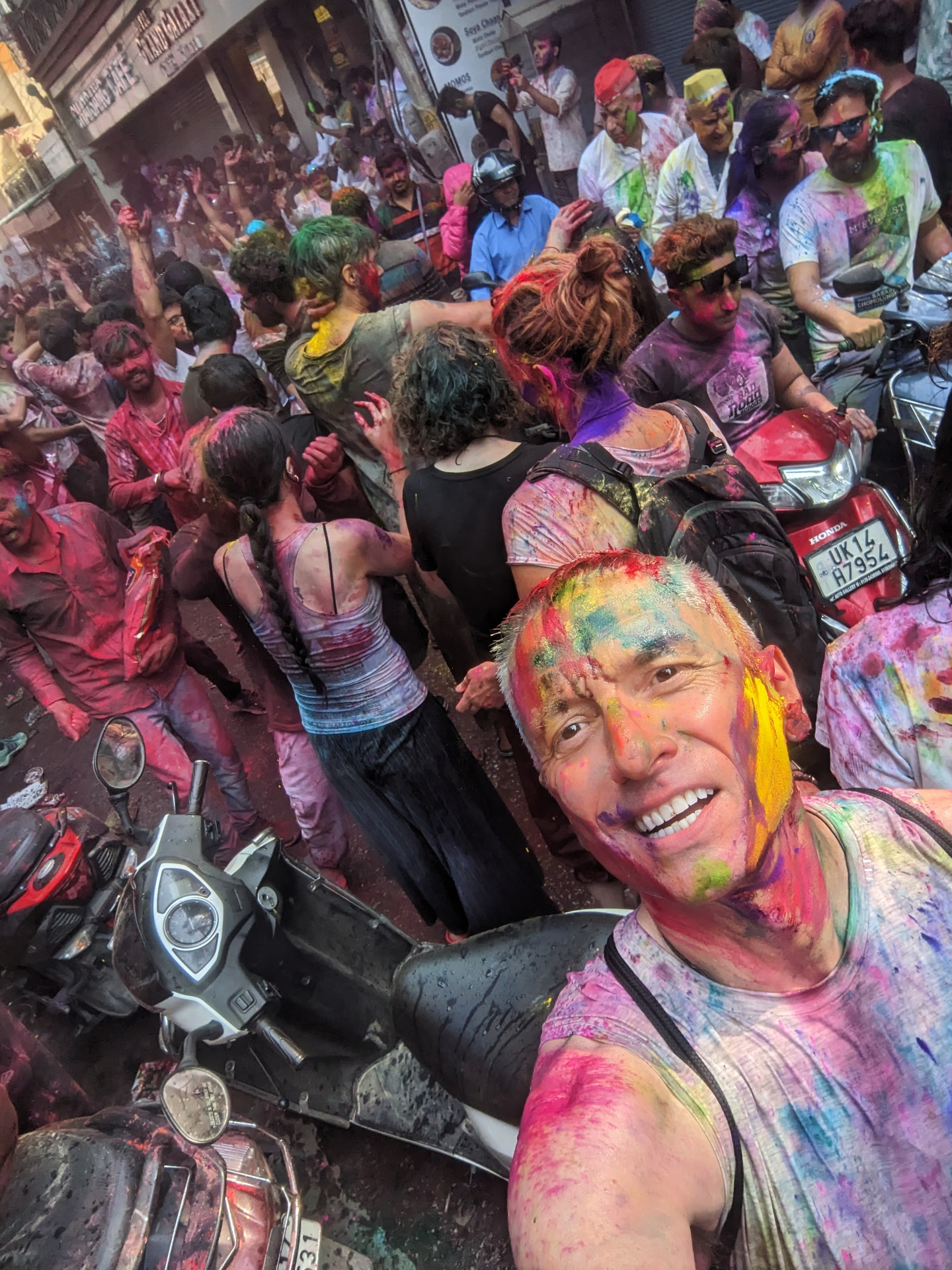 Holi celebration in the streets